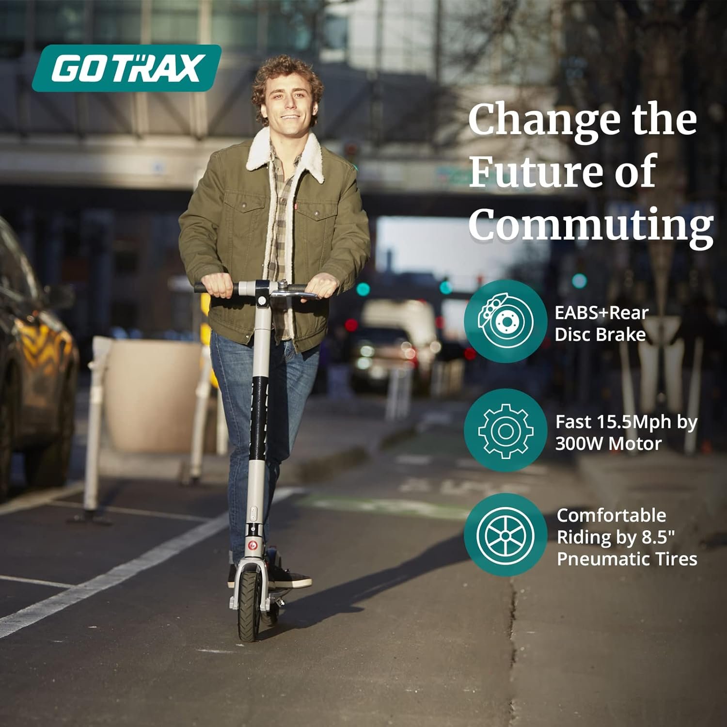 Gotrax GXL V2 Series Electric Scooter, 8.5 Pneumatic Tire, Max 12/16mile Range, 15.5mph Power by 250W/300W Motor, All Aluminum Body, Digital Display and Cruise Control Foldable Escooter for Adult