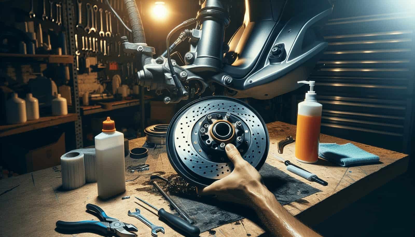 What Is The Recommended Way To Clean And Lubricate The Brake Discs On My Electric Scooter?